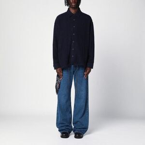 DESTIN Long Sleeve Textured Button-Up Shirt Men BLUE Shirts